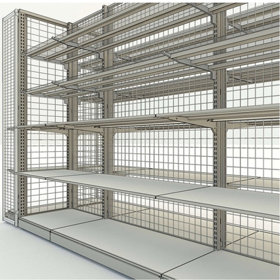 Heavy-Duty Supermarket Shelf System 120cm Modular Display Rack