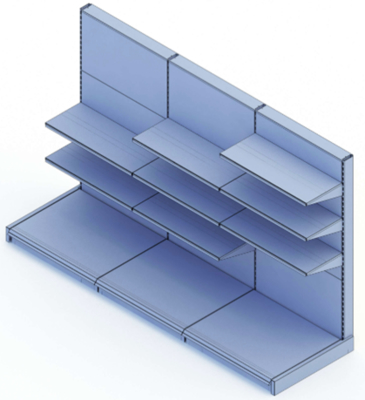 Heavy Duty Supermarket Shelf 34x106mm Uprights, 508-1008mm Sizes