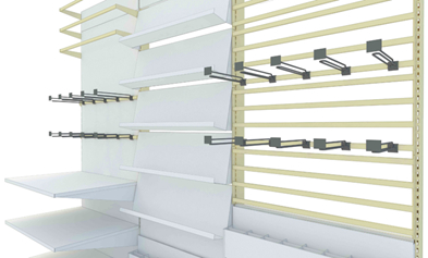 Customizable Supermarket Display Rack 30×80mm Upright Heavy Duty