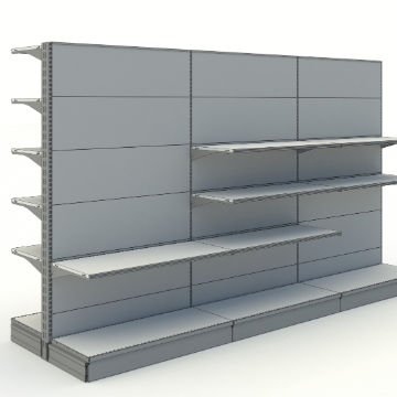 Gondola Shelving System 30x80mm Uprights Adjustable Retail Rack