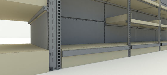 Wooden Panel Retail Display Rack with Load Bar Support, Stable and Elegant Supermarket Fixture