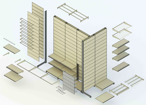 Custom Supermarket Display Racks up to 4.9m with Double Upright Welding